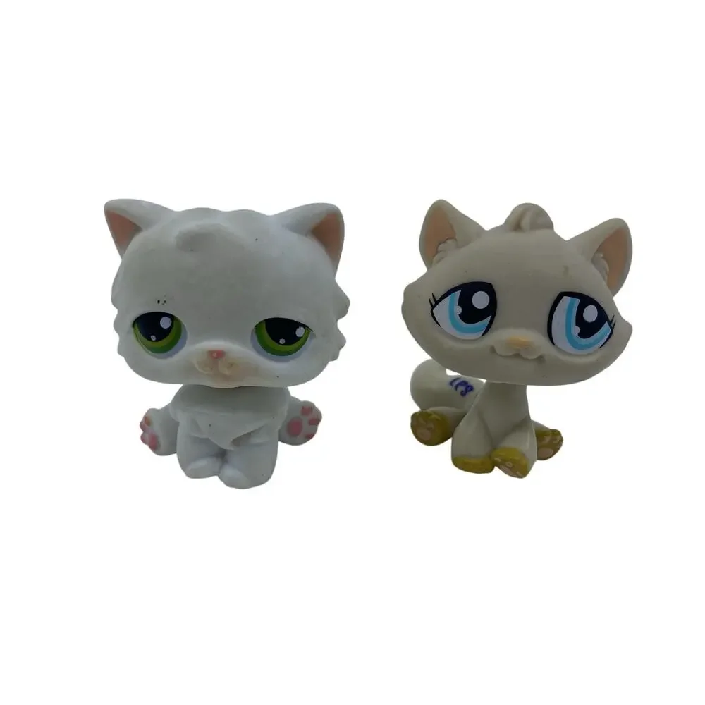 Littlest Pet Shop LPS Persian Cat #15 & Kitten #1364 Figure Lot